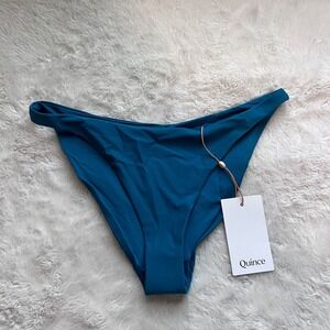 Quince Womens Teal Blue Recycled Polyamide Bikini Bottom ATG001 Size XS NWT